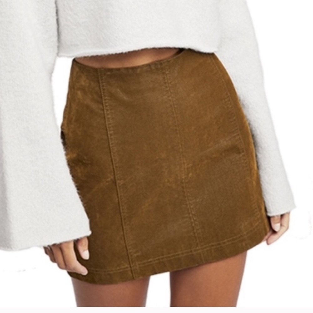 NWT Free People Suede miniskirt